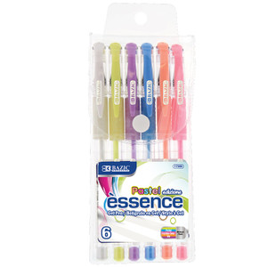 BAZIC 6 Pastel Color Essence Gel Pen w/ Cushion Grip BAZIC 6 Pastel Color Essence Gel Pen w/ Cushion Grip