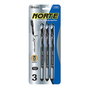BAZIC Norte Black Needle-Tip Rollerball Pen (3/Pack) BAZIC Norte Black Needle-Tip Rollerball Pen (3/Pack)