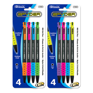 BAZIC Spyder Oil-Gel Ink Retractable Pen (4/Pack) BAZIC Spyder Oil-Gel Ink Retractable Pen (4/Pack)