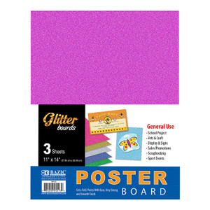 BAZIC 11" X 14" Glitter Poster Board (3/Pack) BAZIC 11" X 14" Glitter Poster Board (3/Pack)