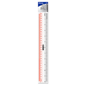 BAZIC Claro 12" (30cm) Transparent Plastic Ruler BAZIC Claro 12" (30cm) Transparent Plastic Ruler