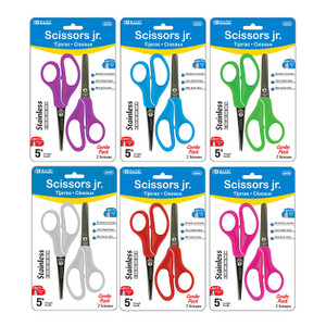 BAZIC 5" Blunt & Pointed Tip School Scissors (2/Pack) BAZIC 5" Blunt & Pointed Tip School Scissors (2/Pack)