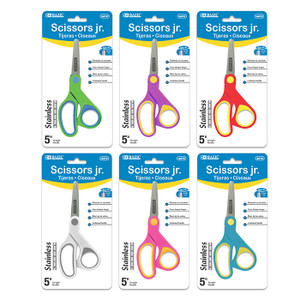 BAZIC 5" Soft Grip Blunt Tip Stainless Steel Scissors BAZIC 5" Soft Grip Blunt Tip Stainless Steel Scissors