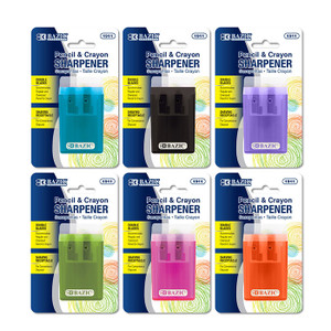 BAZIC Dual Blades Sharpener w/ Lid & Receptacle BAZIC Dual Blades Sharpener w/ Lid & Receptacle