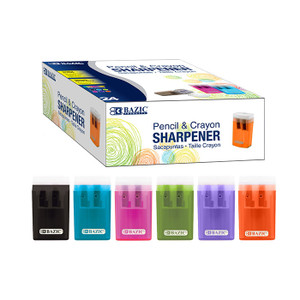 BAZIC Dual Blades Sharpener w/ Lid & Receptacle BAZIC Dual Blades Sharpener w/ Lid & Receptacle
