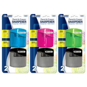 BAZIC Dual Blades Sharpener w/ Square Receptacle (2/Pack) BAZIC Dual Blades Sharpener w/ Square Receptacle (2/Pack)