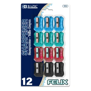 BAZIC Transparent Square Pencil Sharpener (12/pack), 24 units per case