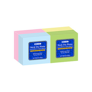BAZIC 100 Ct. 3" X 3" Stick On Notes (12/Shrink) BAZIC 100 Ct. 3" X 3" Stick On Notes (12/Shrink)