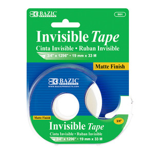 BAZIC 3/4" x 1296" Invisible Tape w/ Dispenser BAZIC 3/4" x 1296" Invisible Tape w/ Dispenser
