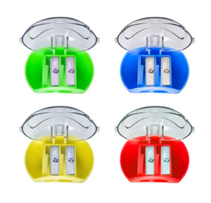 Valor Products Assorted Color Pencil Sharpener Dual Hole Hinged Lid Valor Products Assorted Color Pencil Sharpener Dual Hole Hinged Lid