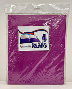 Two Pocket Folders - 8.5" X 11" - Asst. Colors - 4 Pack Bag, 48 units per case Two Pocket Folders - 8.5" X 11" - Asst. Colors - 4 Pack Bag, 48 units per case