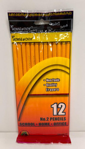 Pencils - No. 2 - 12 pk - Hang Card, 48 units per case