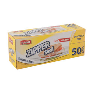 Storage Bags 50Ct Sandwich Zipper Seal, 24 units per case Storage Bags 50Ct Sandwich Zipper Seal, 24 units per case