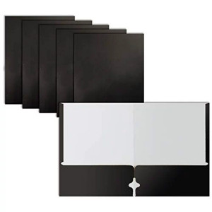 Paper Portfolios- 2 Pocket Black Colors-Pdq Paper Portfolios- 2 Pocket Black Colors-Pdq