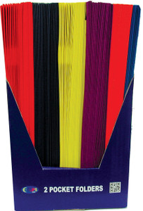 8.5" x 11" 2 Pocket Laminated Assorted Color Folders with 3 Holes 8.5" x 11" 2 Pocket Laminated Assorted Color Folders with 3 Holes