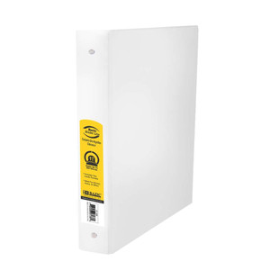 BAZIC 1.5" White 3-Ring Binder w/ 2-Pockets BAZIC 1.5" White 3-Ring Binder w/ 2-Pockets
