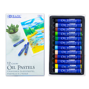 BAZIC 12 Colors Oil Pastels, 24 units per case BAZIC 12 Colors Oil Pastels, 24 units per case