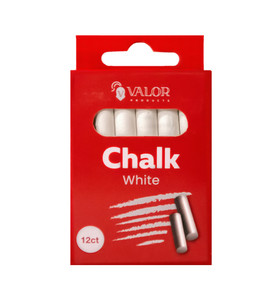 Valor Products 12CT Non-Toxic White Chalk Valor Products 12CT Non-Toxic White Chalk