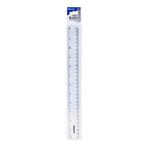 BAZIC 12" (30cm) Clear Ruler, 24 units per case BAZIC 12" (30cm) Clear Ruler, 24 units per case
