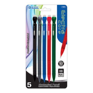 BAZIC Electra Core 0.5 mm Mechanical Pencil (5/Pack), 24 units per case