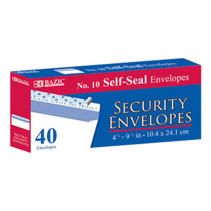 BAZIC #10 Self-Seal Security Envelopes (40/Pack) #8207 BAZIC #10 Self-Seal Security Envelopes (40/Pack) #8207