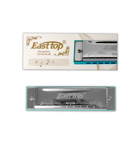 Blues Harmonica - Stainless Steel with Laser-Carved Design & Protective Case, 24 units per case Blues Harmonica - Stainless Steel with Laser-Carved Design & Protective Case, 24 units per case