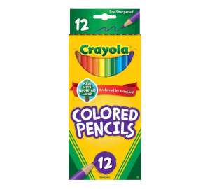 Crayola Pre-Sharpened Colored Pencils, Long, 12 Count, 48 units per case Crayola Pre-Sharpened Colored Pencils, Long, 12 Count, 48 units per case