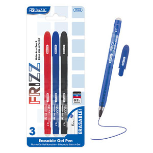BAZIC Frizz Assorted Color Erasable Gel Pen (3/Pack) BAZIC Frizz Assorted Color Erasable Gel Pen (3/Pack)