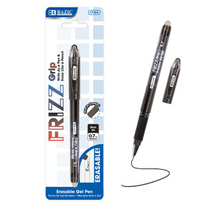 BAZIC Frizz Black Erasable Gel Pen with Grip BAZIC Frizz Black Erasable Gel Pen with Grip