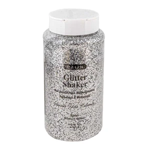 1lb (16 oz) Silver Glitter, 12 units per case