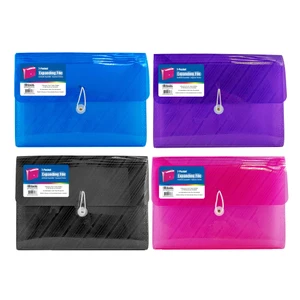 Translucent 7-Pocket Expanding File - A4/Letter with Tabs, 12 units per case