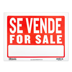 12x16 Inch Se Vende Sign (For Sale in Spanish) - Durable Banner, 24 units per case