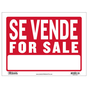 12x16 Inch Se Vende Sign (For Sale in Spanish) - Durable Banner, 24 units per case
