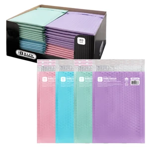 Matte Pastel Bubble Mailers #0 (6x9.25 in) Self-Seal Padded Envelopes, 48 units per case