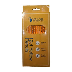 Valor Products Yellow No. 2 Pencils 12 Count, 12 units per case