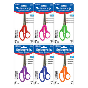 5" Blunt Tip Stainless Steel School Scissors, 24 units per case 5" Blunt Tip Stainless Steel School Scissors, 24 units per case
