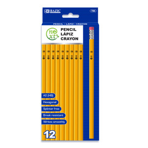 No.2 (HB) Yellow Pencils, 12 Per Pack No.2 (HB) Yellow Pencils, 12 Per Pack