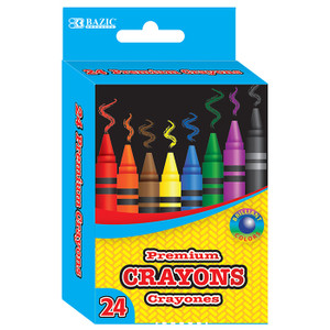 Premium Multicolored Crayons, 24 Per Box Premium Multicolored Crayons, 24 Per Box