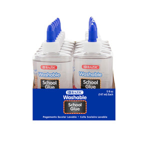 5 oz. Clear Washable School Glue, 48 units per case 5 oz. Clear Washable School Glue, 48 units per case