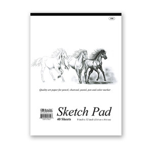 9" x 12" Premium Sketch Pad, 40 Count, 48 units per case