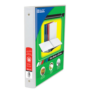 White 2-Pocket View Binder with 3 1" Rings, 12 units per case White 2-Pocket View Binder with 3 1" Rings, 12 units per case