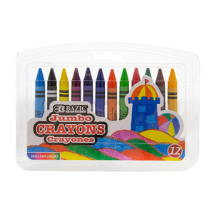 Multicolored Jumbo Crayons, 12 Per Box, 24 units per case Multicolored Jumbo Crayons, 12 Per Box, 24 units per case