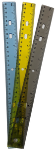 Creative Colors Plastic Ruler - 12 Inch - Binder Holes Creative Colors Plastic Ruler - 12 Inch - Binder Holes