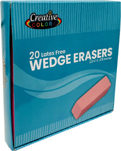 Pink Wedge Erasers - 2.5 X 1 X .375" - Bulk - Latex Free Pink Wedge Erasers - 2.5 X 1 X .375" - Bulk - Latex Free