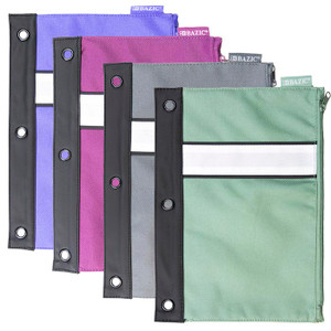 Bazic Assorted Color 3-Ring Pencil Pouch Bazic Assorted Color 3-Ring Pencil Pouch