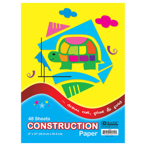 BAZIC 48 Ct. 9" X 12" Construction Paper BAZIC 48 Ct. 9" X 12" Construction Paper
