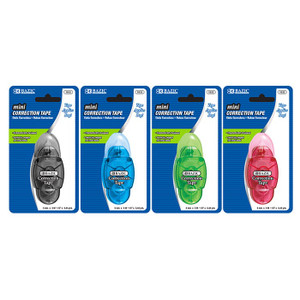 BAZIC 5 mm x 196" Mini Correction Tape with Protective Cap
