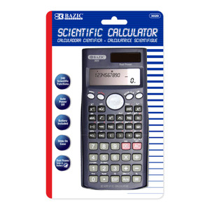 BAZIC 240 Function Scientific Calculator w/ Slide-On Case, 12 units per case