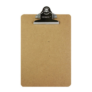 BAZIC Memo Size Hardboard Clipboard w/ Sturdy Spring Clip BAZIC Memo Size Hardboard Clipboard w/ Sturdy Spring Clip