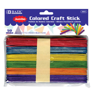 BAZIC Jumbo Colored Craft Stick (50/Pack) BAZIC Jumbo Colored Craft Stick (50/Pack)